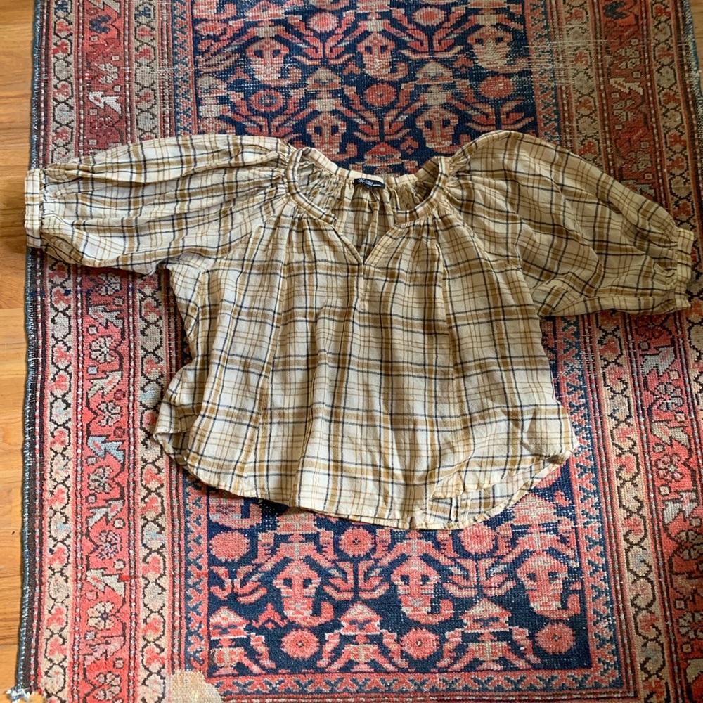 Isabel Marant Etoile Plaid Wool Top